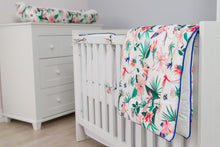 Load image into Gallery viewer, Dubbelzijdige Parklegger | Tropical Paradise Wit 75x95cm - My BabyOutlet