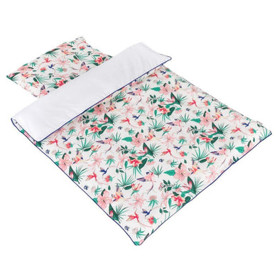 Dekbedovertrek | Tropical Paradise Blauw 135x100cm - My BabyOutlet